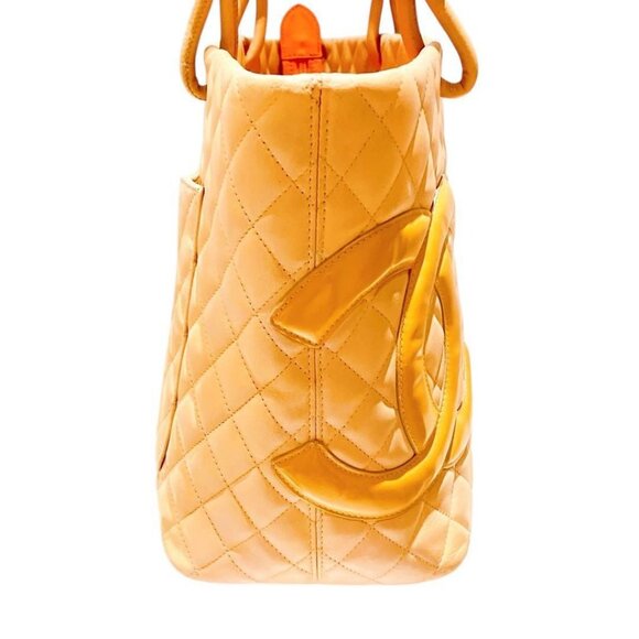 Authentic CHANEL CC Cambon Calfskin Quilted Large Shopping Tote Shoulder Bag - Picture 6 of 14